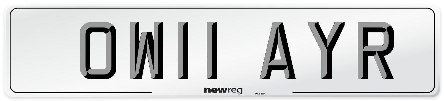 OW11 AYR Number Plate from New Reg